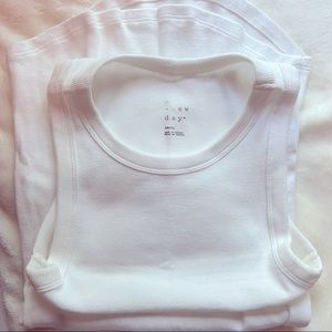 White A New Day Ribbed Tank